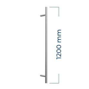 Beschlag SET7 Aussengriffstange Rund 120cm + Sicherheitsrosete + Innendrucker