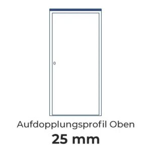 Aufdopplungsprofil Oben 25 mm