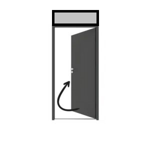 DIN links, nach innen öffnend