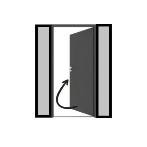 DIN links, nach innen öffnend