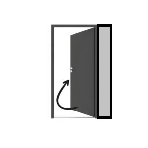 DIN links, nach innen öffnend