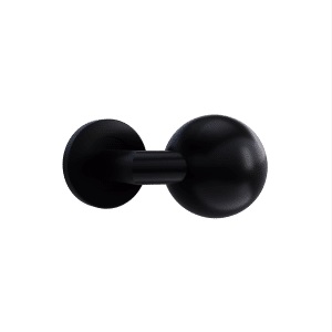 SET 03BL: Drücker innen, Knauf außen, aus Edelstah. Standardrosette inkl. Profilzylinder mit 3 Schlüssel