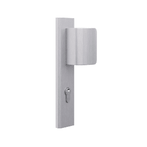 SET 02: Drücker aus Edelstahl innen und außen, eckig. Standardrosette inkl. Profilzylinder mit 3 Schlüssel