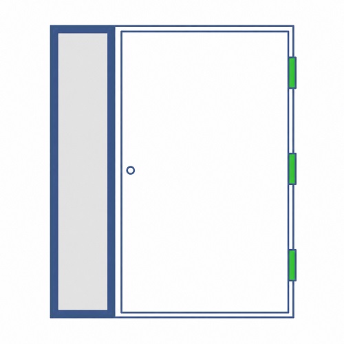 Haustür mit einem Seitenteil (Schloßseite)